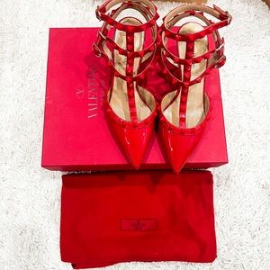 Valentino Garavani Red Strappy Heels